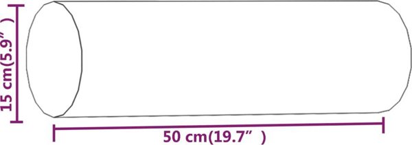 vidaXL vidaXL Poduszki ozdobne, 2 szt., ciemnoszary, 15x50 cm, tkanina