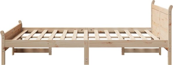 vidaXL κορνίζα κρεβατιού χωρίς στρώμα, 160x200 εκ., από μασίφ πεύκο