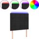 vidaXL Κεφαλάρι για κρεβάτι με LED, μαύρο, 90x5x118/128 cm, βελούδο