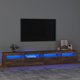 vidaXL Έπιπλο TV με φωτισμό LED, καπνισμένη δρυς, 240x35x40 εκ.