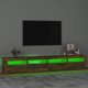 vidaXL Έπιπλο TV με φωτισμό LED, καπνισμένη δρυς, 240x35x40 εκ.