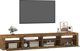 vidaXL Έπιπλο TV με φωτισμό LED, καπνισμένη δρυς, 240x35x40 εκ.