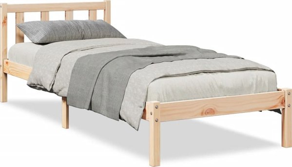 vidaXL Μακρύτερο κρεβάτι χωρίς στρώμα, 100x220 cm, μασίφ πεύκο