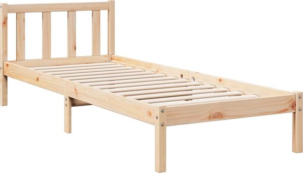 vidaXL Μακρύτερο κρεβάτι χωρίς στρώμα, 100x220 cm, μασίφ πεύκο