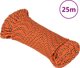vidaXL Ναυτικό σχοινί, πορτοκαλί, 4 mm x 25 m, πολυπροπυλένιο