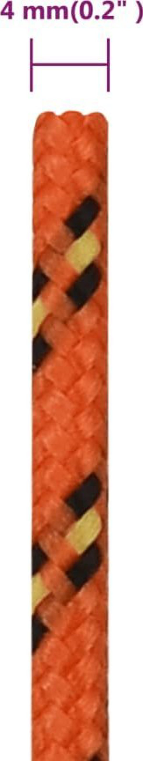 vidaXL Ναυτικό σχοινί, πορτοκαλί, 4 mm x 25 m, πολυπροπυλένιο