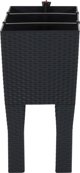 vidaXL Ανυψωμένη ζαρντινιέρα, ανθρακί, 60x25x46 cm, rattan PP