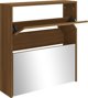 Szafka na buty vidaXL με καθρέφτη και 2 συρτάρια, καφέ δρυς, 63x17x67 εκ.