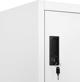 vidaXL Μεταλλική ντουλάπα με κλείδωμα, λευκή, 90x40x180 cm