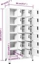 vidaXL Μεταλλική ντουλάπα με κλείδωμα, λευκή, 90x40x180 cm