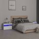 vidaXL Κομοδίνα με LED, Σετ 2 τεμαχίων, Γκρι Δρυς Sonoma, 60x35x40 εκ