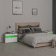 vidaXL Κομοδίνα με LED, Σετ 2 τεμαχίων, Γκρι Δρυς Sonoma, 60x35x40 εκ