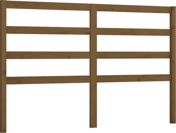 vidaXL Επιτοίχιο κεφαλάρι κρεβατιού καφέ, 156x4x100 cm, μασίφ πεύκο
