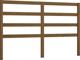 vidaXL Επιτοίχιο κεφαλάρι κρεβατιού καφέ, 156x4x100 cm, μασίφ πεύκο