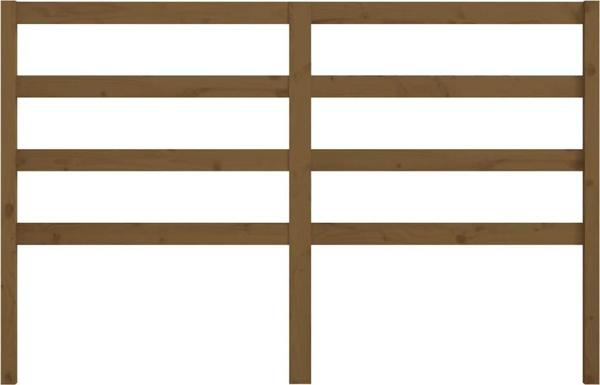 vidaXL Επιτοίχιο κεφαλάρι κρεβατιού καφέ, 156x4x100 cm, μασίφ πεύκο