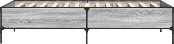 vidaXL Σκελετός κρεβατιού, γκρι Σομόνα δρυς, 90x200 εκ., ξύλινο σύνθετο υλικό