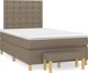 vidaXL Λουτζκο κοντινεντάλ με στρώμα, taupe, ύφασμα, 120x200 cm