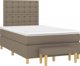 vidaXL Λουτζκο κοντινεντάλ με στρώμα, taupe, ύφασμα, 120x200 cm