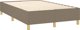 vidaXL Λουτζκο κοντινεντάλ με στρώμα, taupe, ύφασμα, 120x200 cm