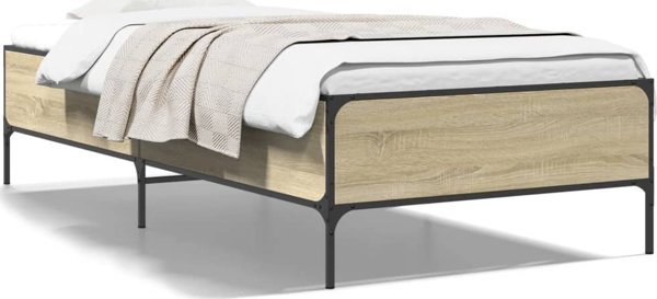 vidaXL Rama κρεβατιού Sonoma 90x200 cm