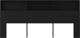 vidaXL Κεφαλάρι κρεβατιού με ράφια, μαύρο, 220x19x103,5 cm