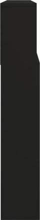 vidaXL Κεφαλάρι κρεβατιού με ράφια, μαύρο, 220x19x103,5 cm