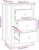 vidaXL Szafki nocne, 2 szt, czarne, 40x35x61,5 cm, lite drewno sosnowe