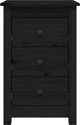 vidaXL Szafki nocne, 2 szt, czarne, 40x35x61,5 cm, lite drewno sosnowe