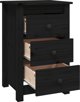 vidaXL Szafki nocne, 2 szt, czarne, 40x35x61,5 cm, lite drewno sosnowe