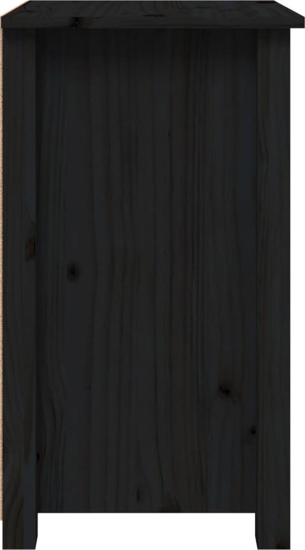 vidaXL Szafki nocne, 2 szt, czarne, 40x35x61,5 cm, lite drewno sosnowe
