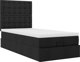vidaXL Πλαίσιο Κρεβατιού Ottoman Μαύρο 90x190 cm με Στρώμα και Ύφασμα
