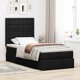 vidaXL Πλαίσιο Κρεβατιού Ottoman Μαύρο 90x190 cm με Στρώμα και Ύφασμα