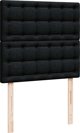vidaXL Πλαίσιο Κρεβατιού Ottoman Μαύρο 90x190 cm με Στρώμα και Ύφασμα