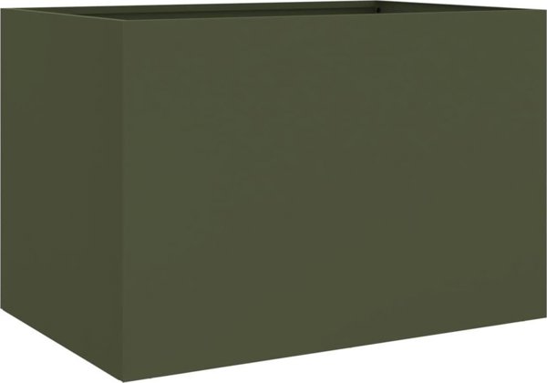 vidaXL vidaXL Donica, oliwkowa, 62x47x46 cm, stal walcowana na zimno
