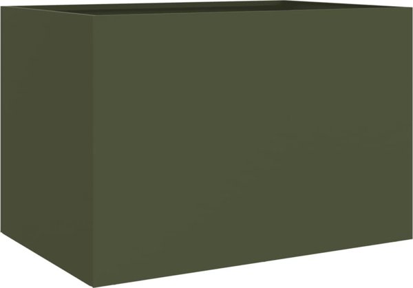 vidaXL vidaXL Donica, oliwkowa, 62x47x46 cm, stal walcowana na zimno