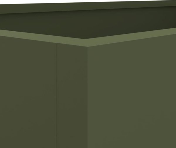 vidaXL vidaXL Donica, oliwkowa, 62x47x46 cm, stal walcowana na zimno
