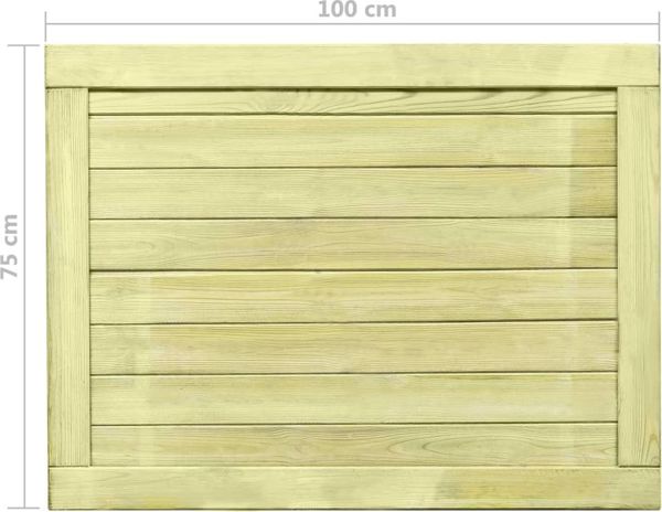 vidaXL Furtka ogrodowa FSC 75 x 100 cm