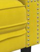 vidaXL Τριθέσιος καναπές Chesterfield με ρολά, κίτρινος, βελούδινος
