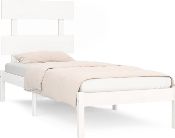 vidaXL Rama lozkou, leuko, lite drevno, 90x200 cm