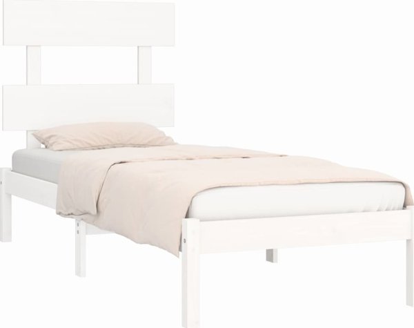vidaXL Rama lozkou, leuko, lite drevno, 90x200 cm