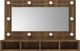 vidaXL Ντουλάπι με καθρέφτη και LED, καφέ δρυς, 90x31,5x62 cm