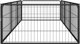 vidaXL vidaXL Kojec dla psa, 8 panele, czarny, 100x50 cm, stal