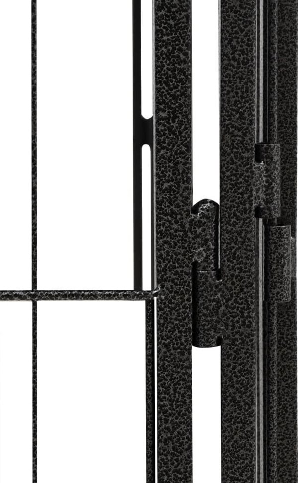 vidaXL vidaXL Kojec dla psa, 8 panele, czarny, 100x50 cm, stal