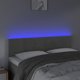vidaXL Κεφαλάρι κρεβατιού με LED, ανοιχτό γκρι, βελούδο 144x5x78/88 cm