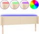 vidaXL Zaglowek do lotka me LED, kremowy, 163x16x78/88 cm, tkanina