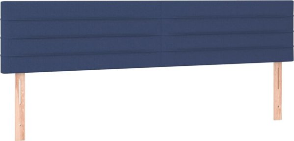 vidaXL Δύο κεφαλάρια κρεβατιού, μπλε, 100x5x78/88 εκ, ύφασμα