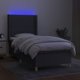 vidaXL Lozko kontynentalne me to mattress, skouro gkri tissu, 80x200 cm