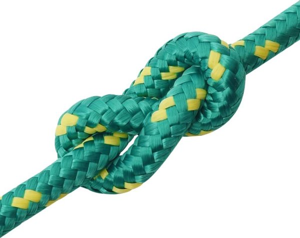vidaXL Ιστιοπλοϊκό σχοινί πράσινη, 12 mm, 25 m, πολυπροπυλένιο