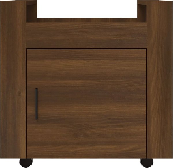 vidaXL Ράφι κάτω από γραφείο, καφέ δρυς, 60x45x60 εκ