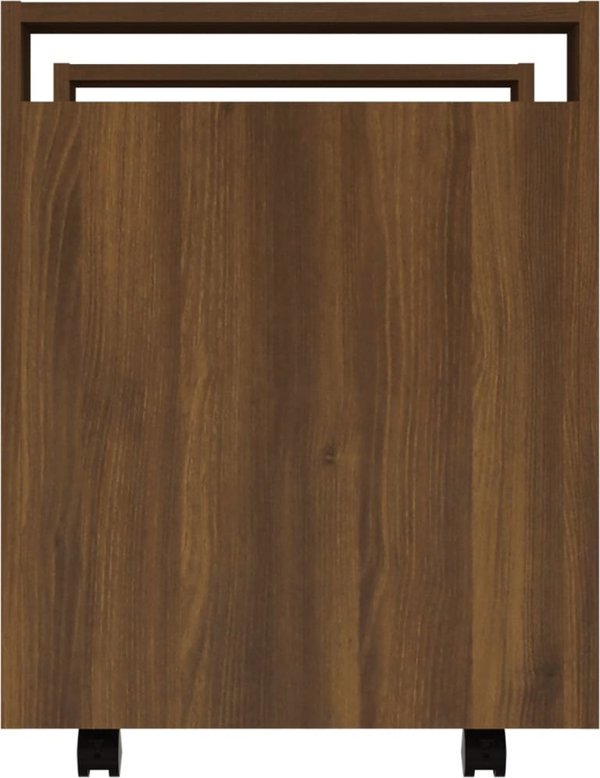 vidaXL Ράφι κάτω από γραφείο, καφέ δρυς, 60x45x60 εκ